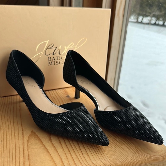 Black Kitten Heel Pumps | Pointed Toe | NWT | Size 8.5 - Picture 1 of 10